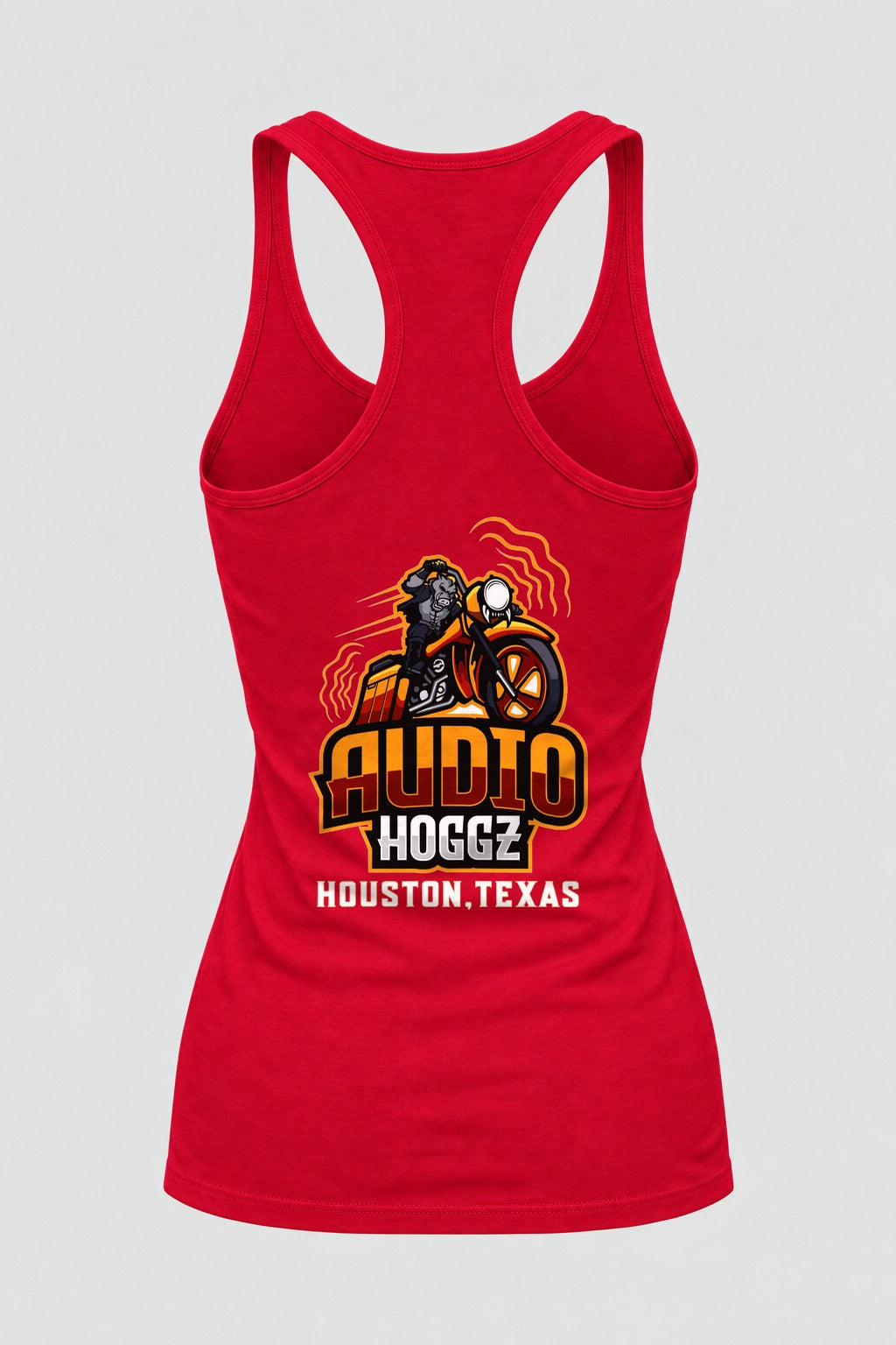 Audio Hoggz "I Can Harley Hear You" Women's Tank Top - Red - back