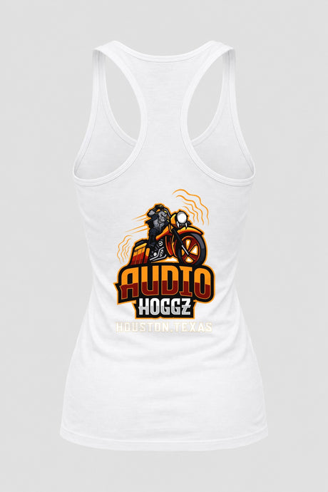 Audio Hoggz "I Can Harley Hear You" Women's Tank Top - White - back