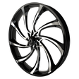 30 Inch XR9 3D Black Double Cut Harley Wheel