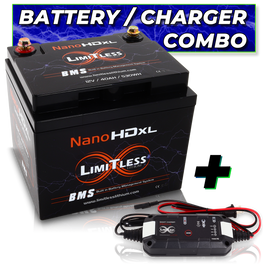 LIMITLESS LITHIUM Nano -HD XL Motorcycle with Smart Tender